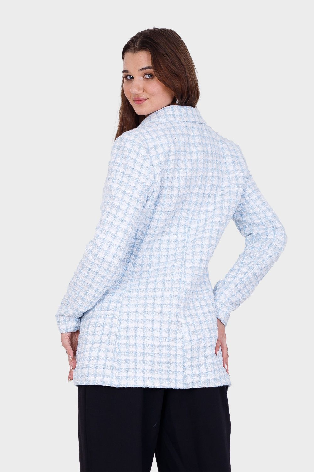 Miss Venus Wool Checkered Blazer