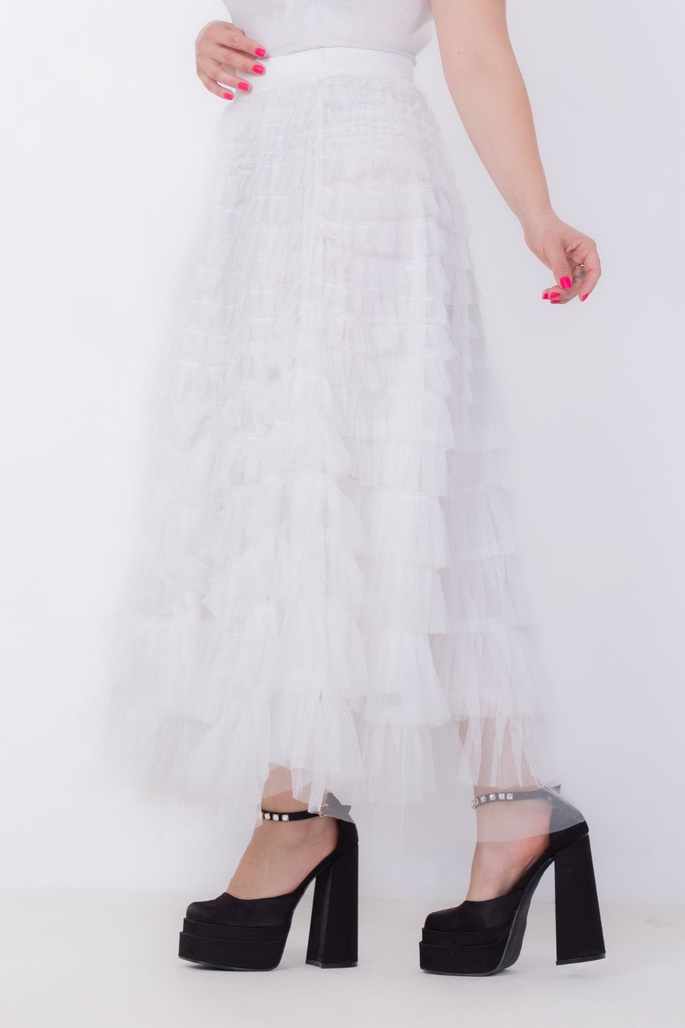 Miss Venus Fluffy Tulle Maxi Skirt