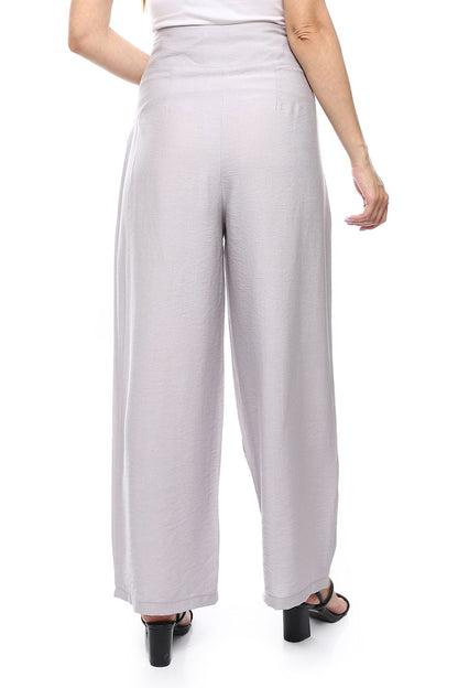 Wide Leg Pants with Buckle Belt