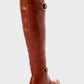 Mr.Joe Knee-High Boot with A Half Zip