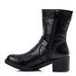 XO Style Two Side Buckle Half Boot