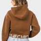 Shechick Unfinished Style Cropped Hoodie