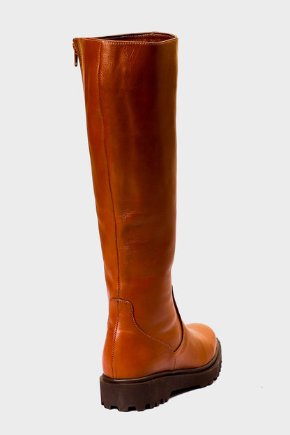 Knee-High Boot with Zipper