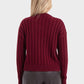 Okoye Maroon High Hip Ribbed Pullover