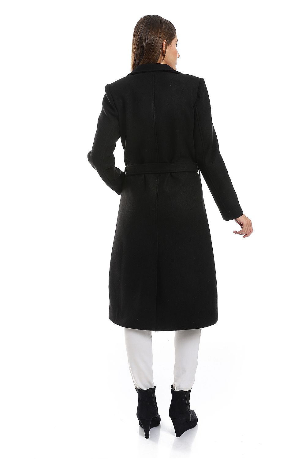 Mr.Joe Midi Solid Coat With Belt