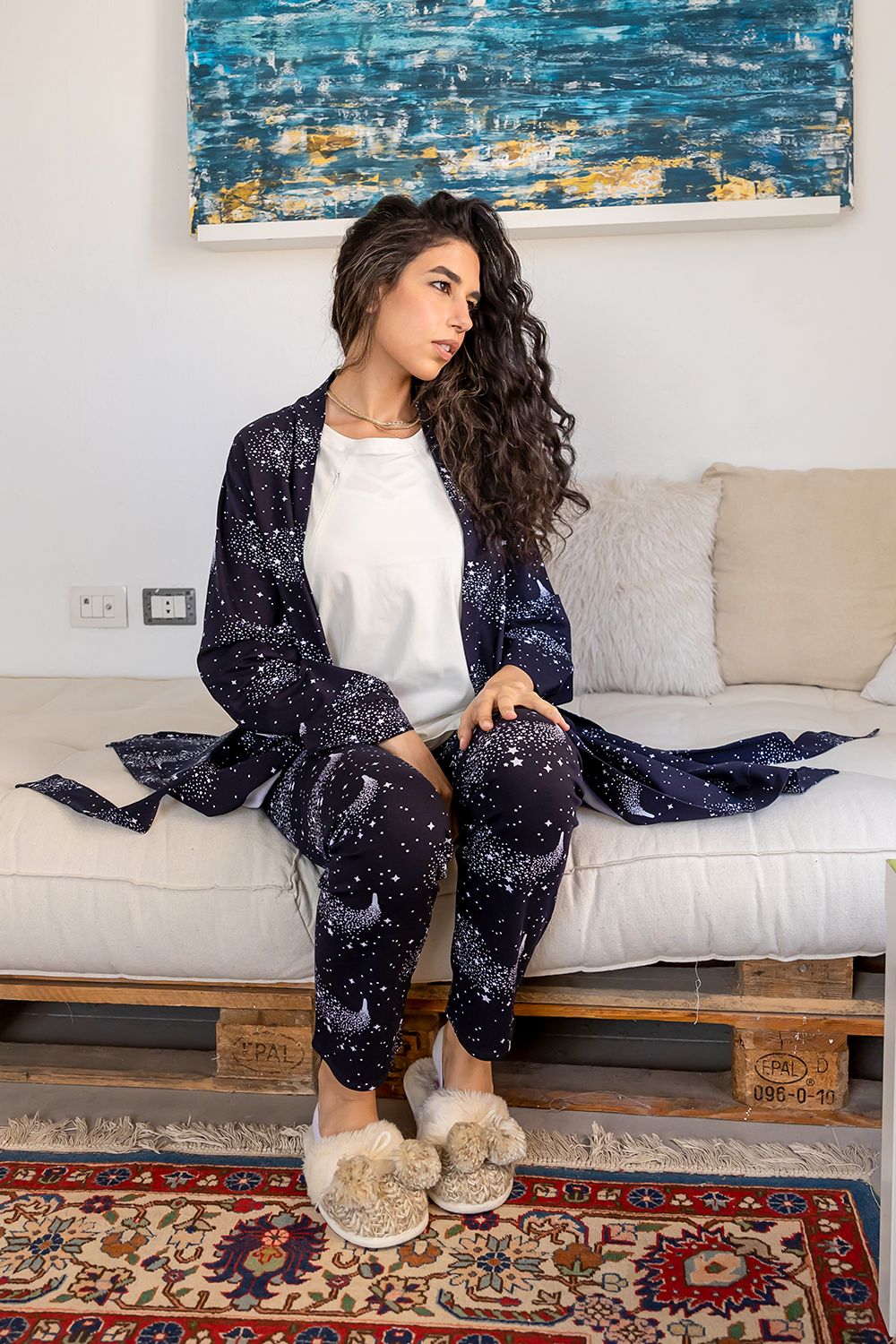 Hesper Starlight Maternity and Nursing Pajama Set