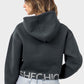 Shechick Unfinished Style Cropped Hoodie