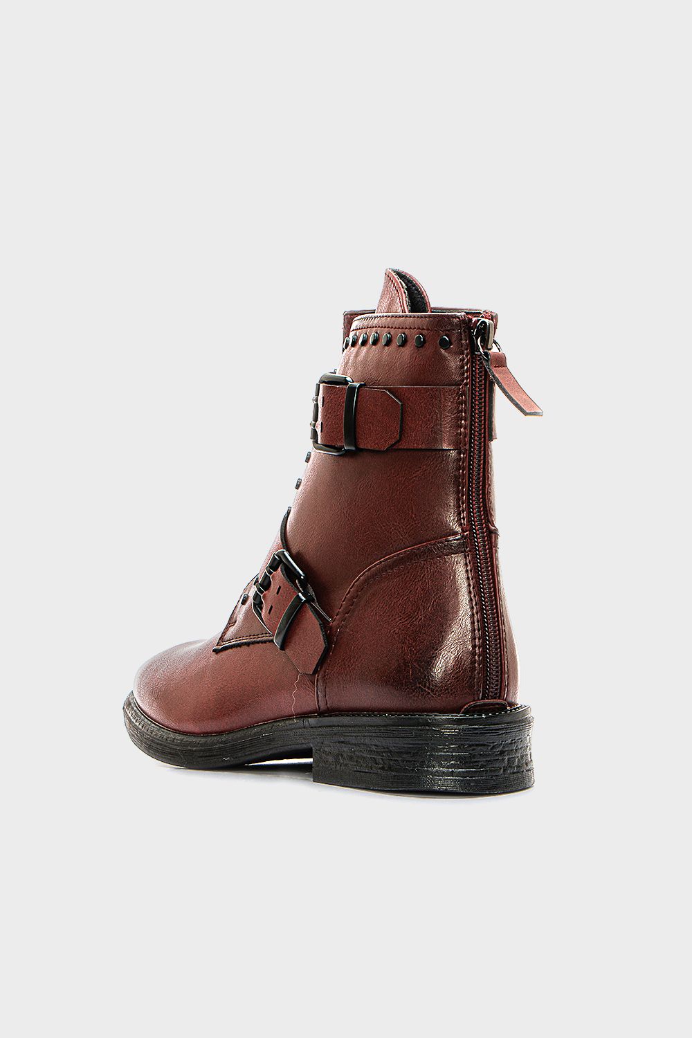 Shoeroom Round Buckle Ankle Boot