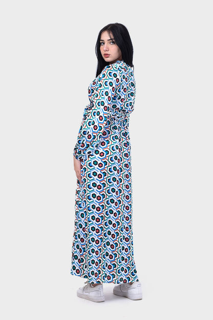 Patterned Croisee Dress