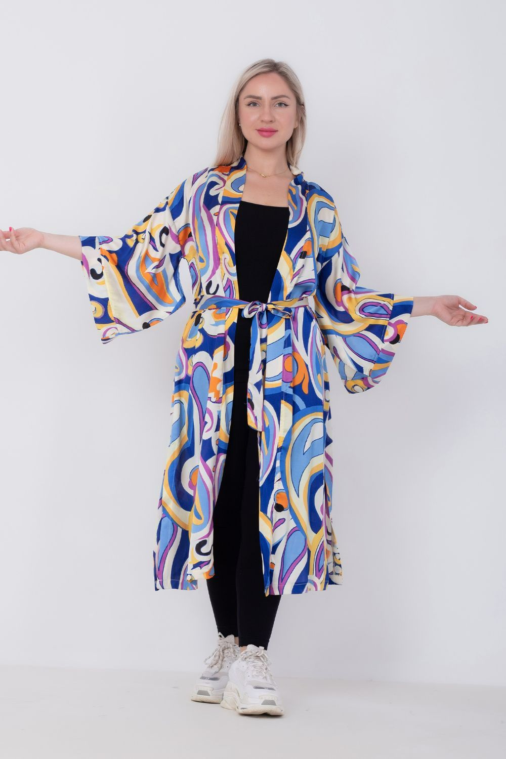 Miss Venus Colorful Maxi Cardigan