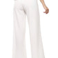 Mr.Joe Back Flap Pockets Wide Leg Pants