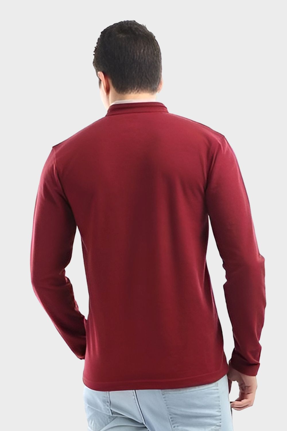 Izor Long Sleeve Solid Polo Shirt