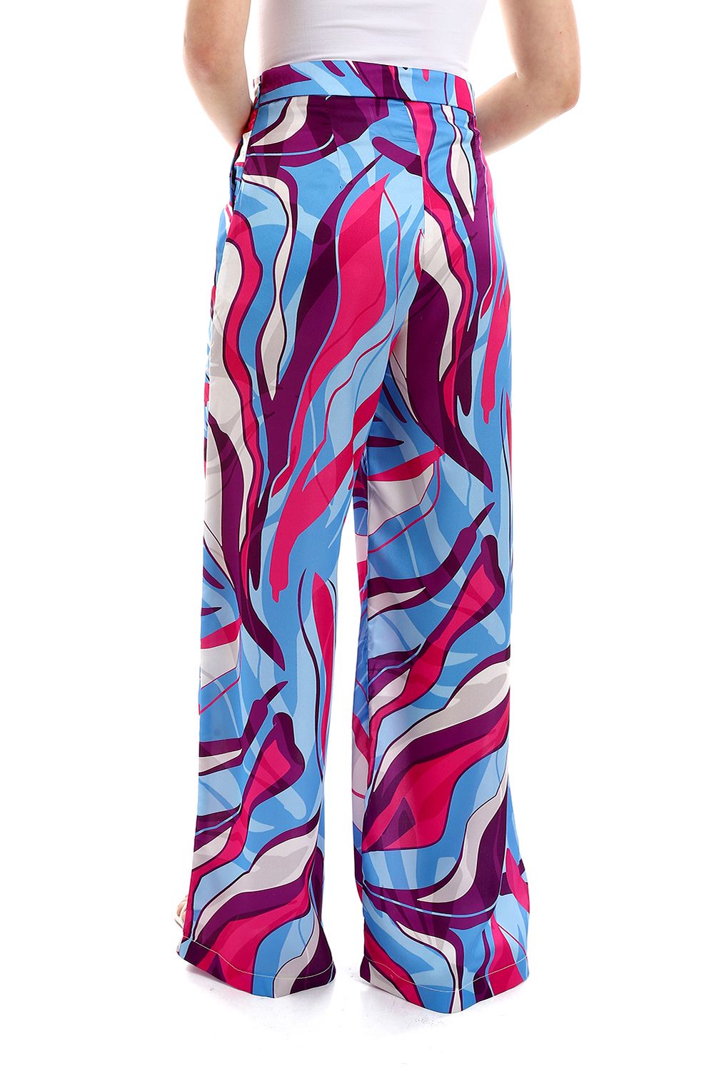 Mr.Joe Colorful Mid Rise Silk Pants