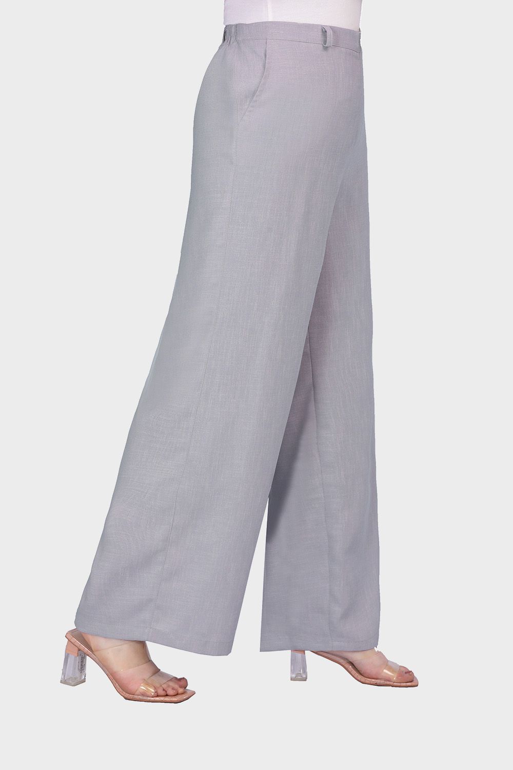 Smoky Wide Pants with Elastic Back Band