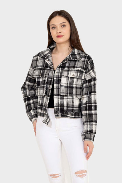 Short Checkered Jacket