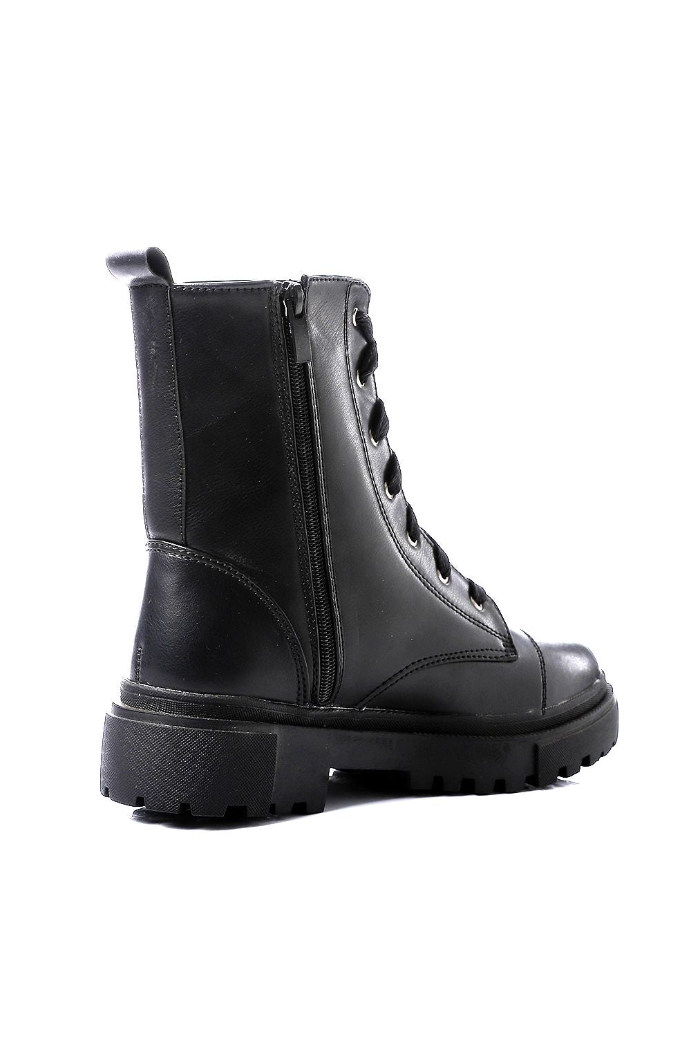 XO Style Combat Boot with Side Zip-Up