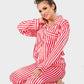 Shechick Bi-Tone Satin Pajama Set