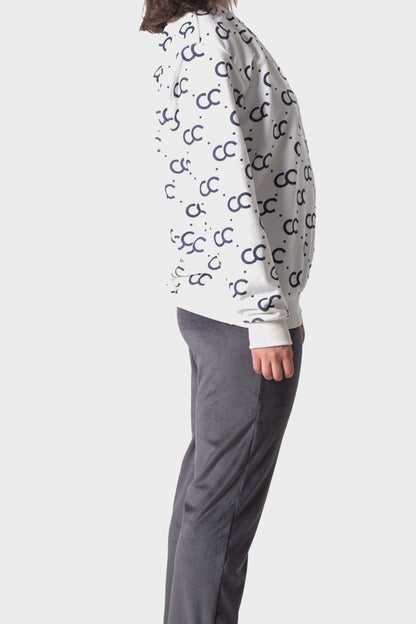 Dark Gray Printed Velvet Pajama Set