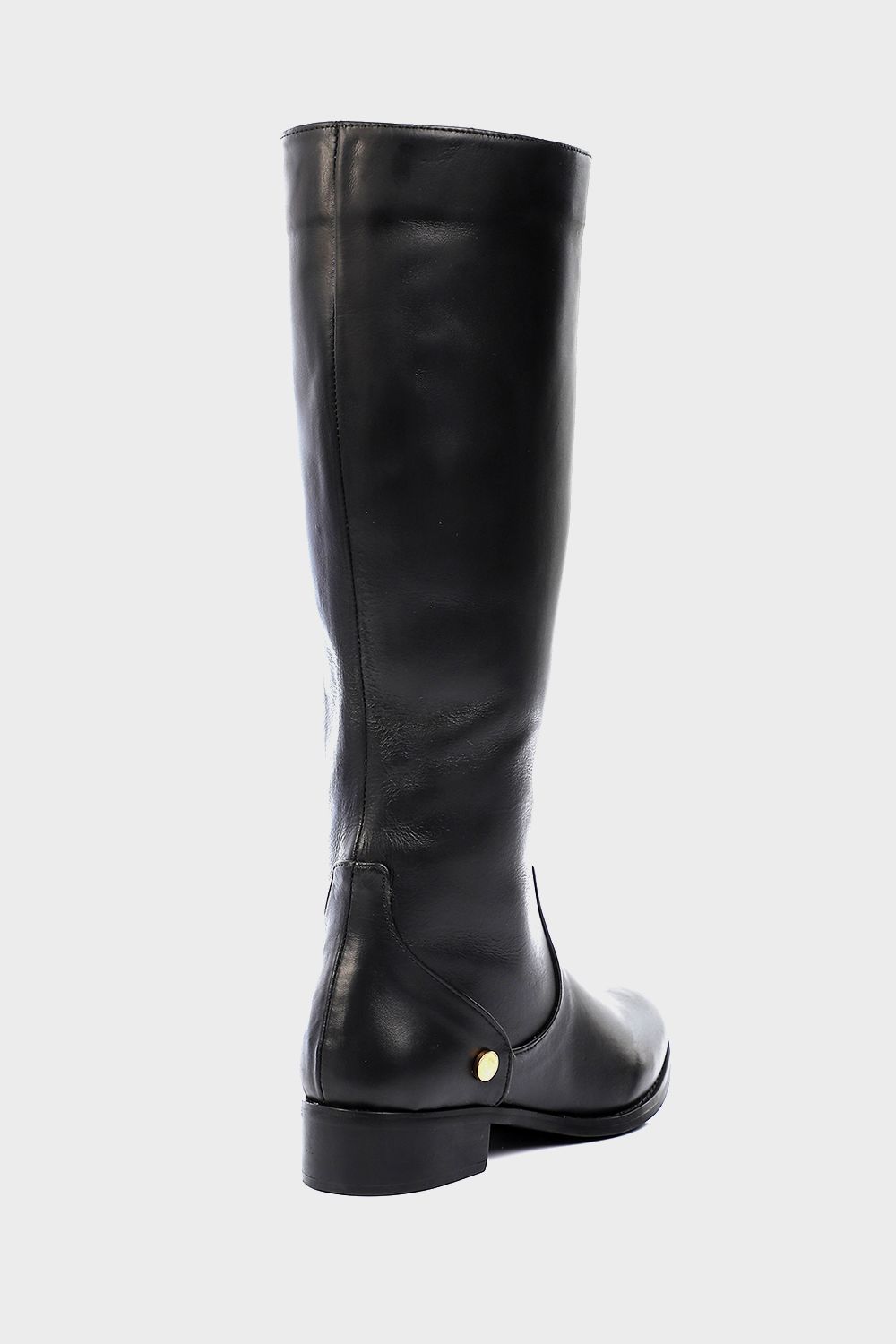 Mr.Joe Plain Low Heels Knee High Boot