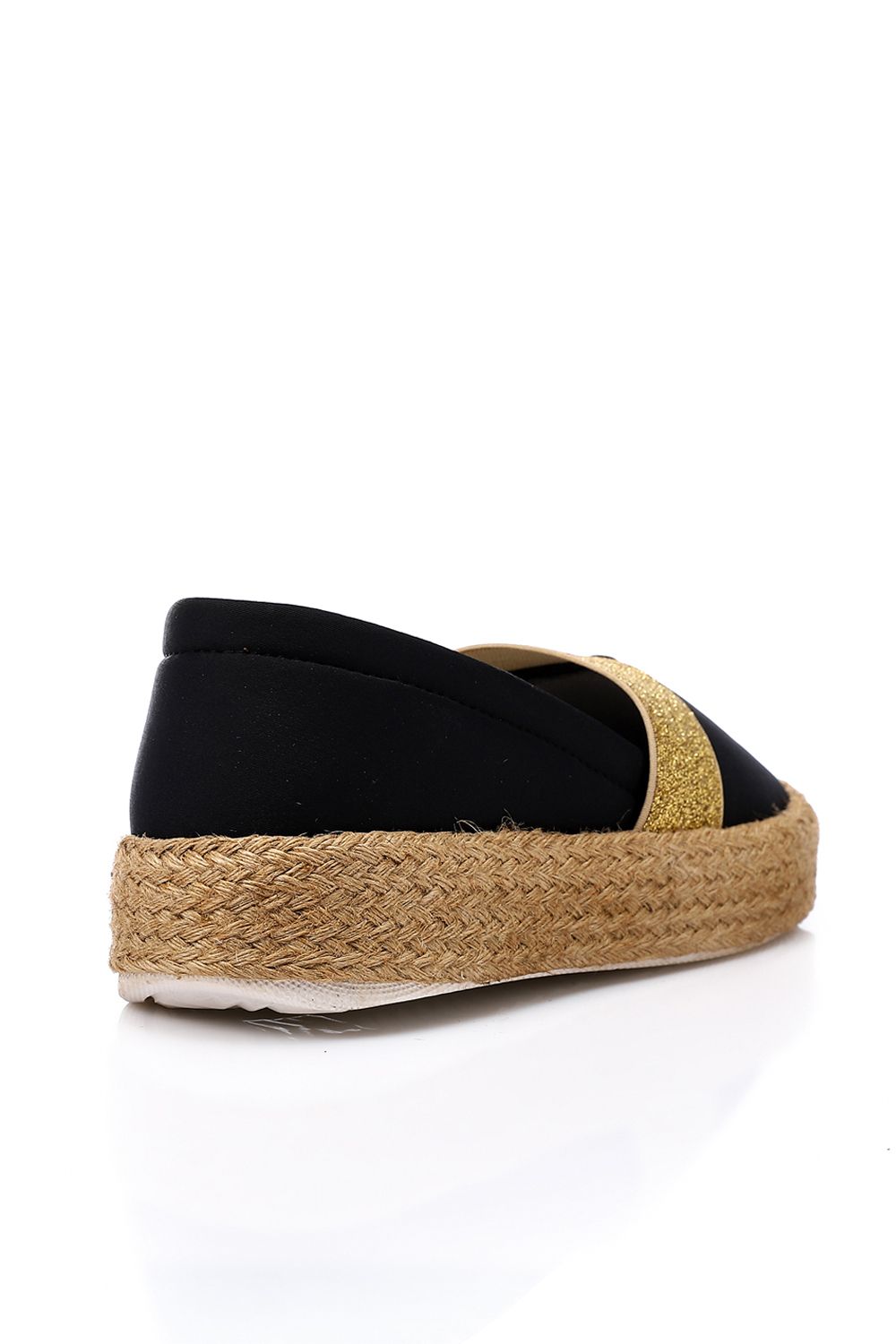 Mr.Joe Elastic Glittery Strap Espadrilles