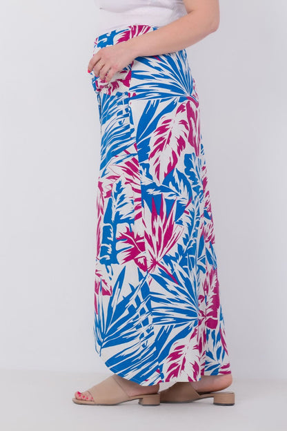 Summer Floral Linen Skirt