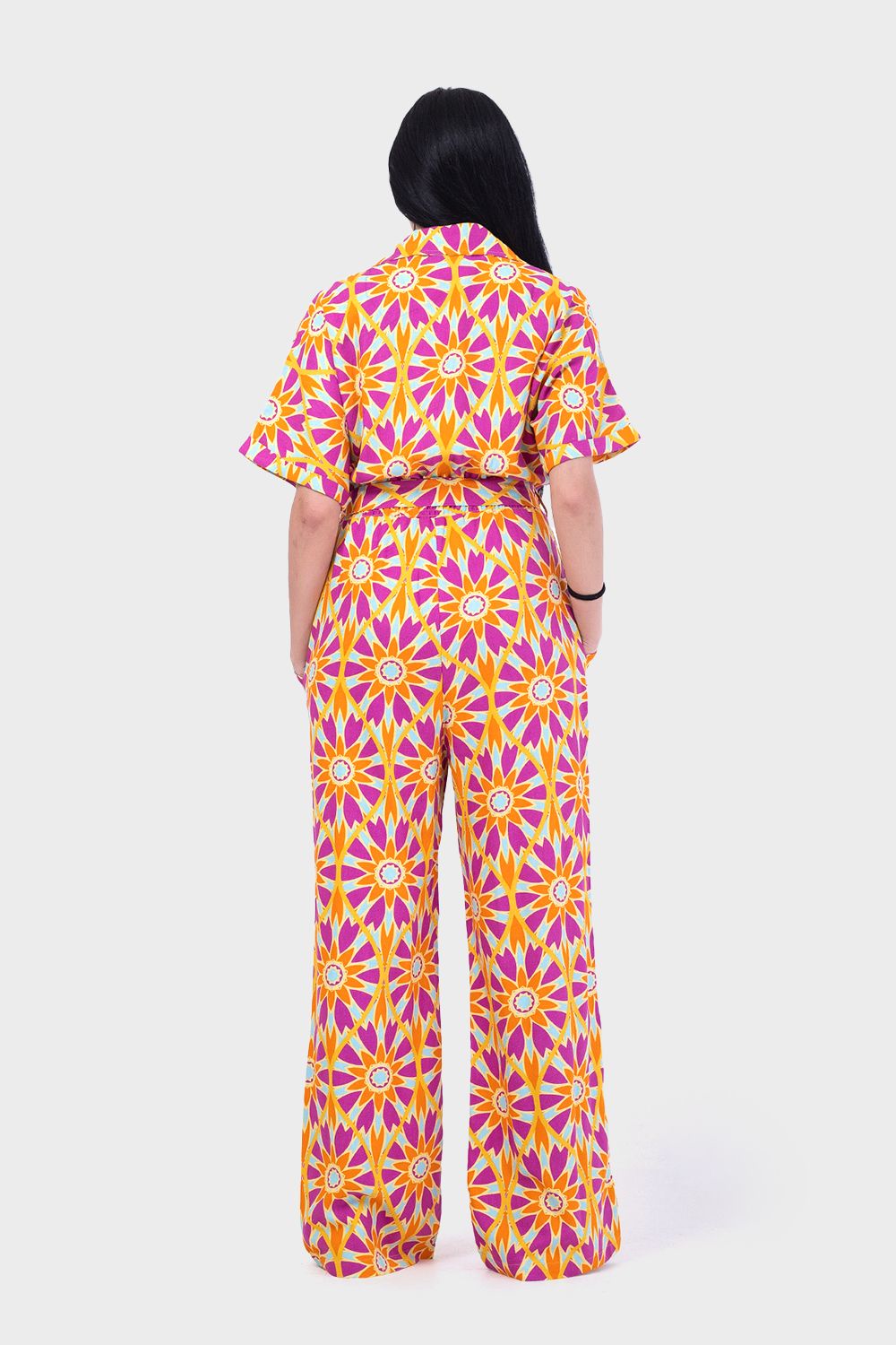 Miss Venus Summery Floral Jumpsuit with Side Pockets