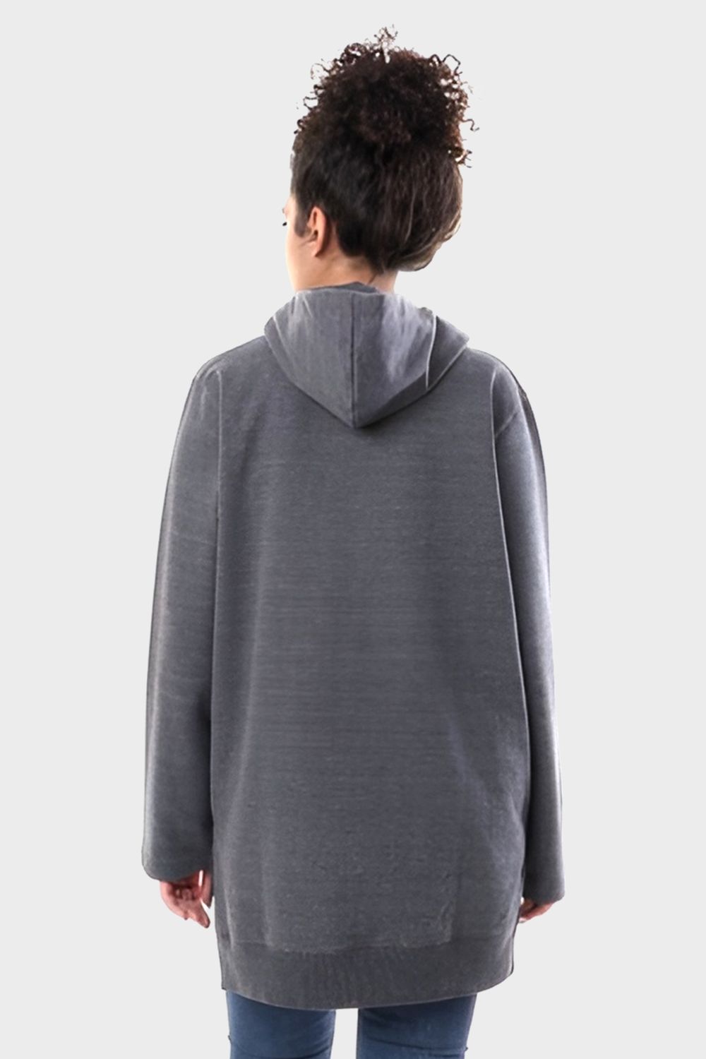 Izor High Low Plain Slip-On Hoodie