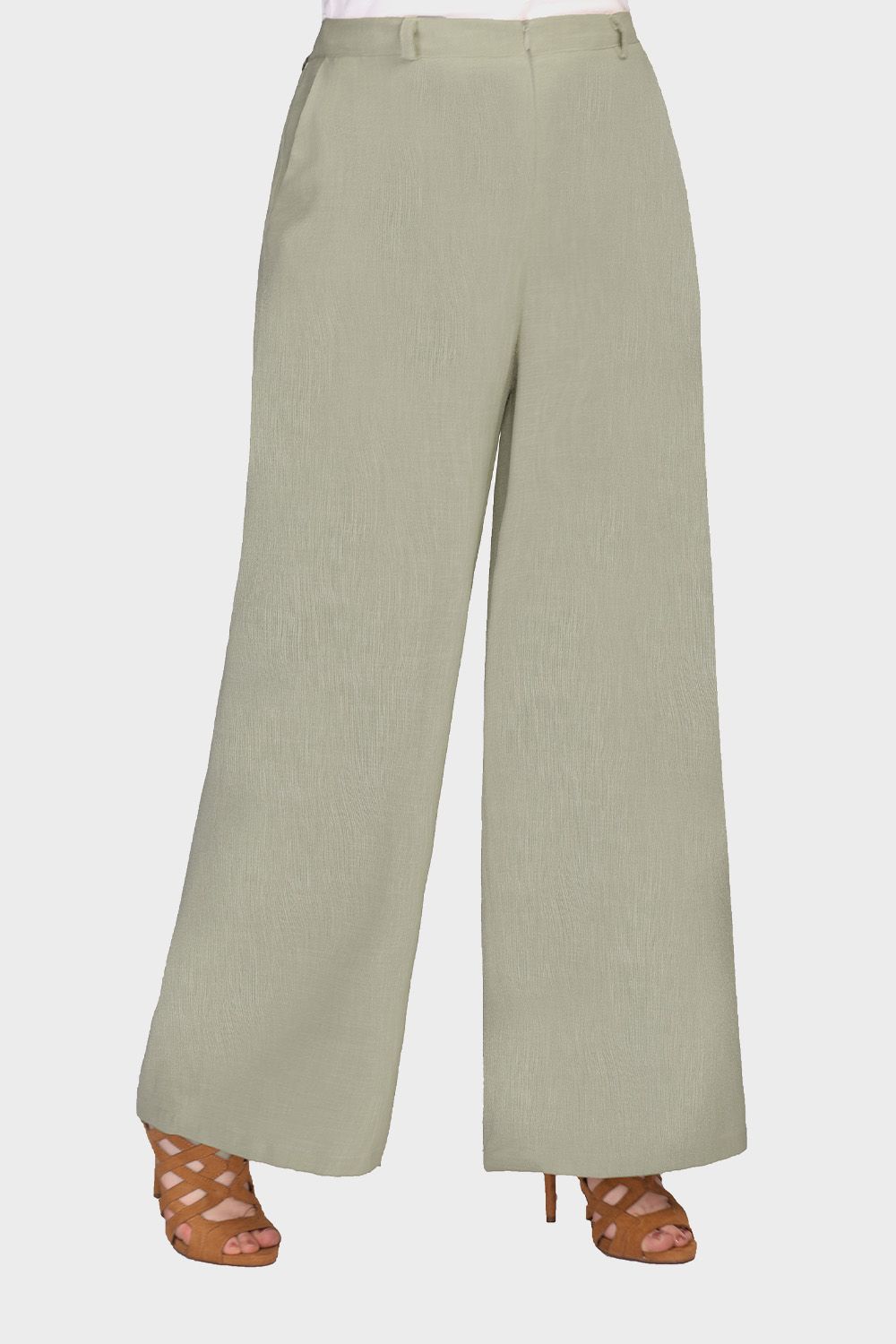 Smoky Wide Pants with Elastic Back Band