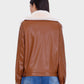 Miss Venus Leather Jacket with Fur Collar