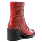 XO Style Embossed Leather Half Boot