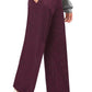 Smoky Wide Leg High Waisted Soft Tweed Pants