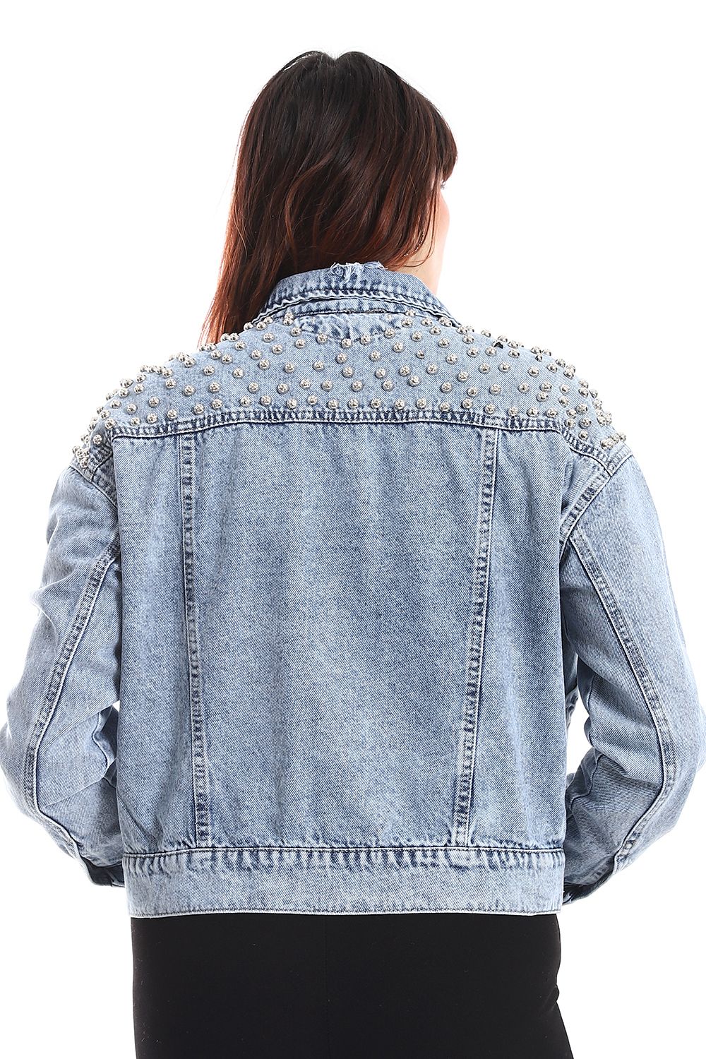 Mr.Joe Short Studded Denim Jacket