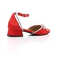 XO Style Fashionable Strassed Strap Heeled Shoes