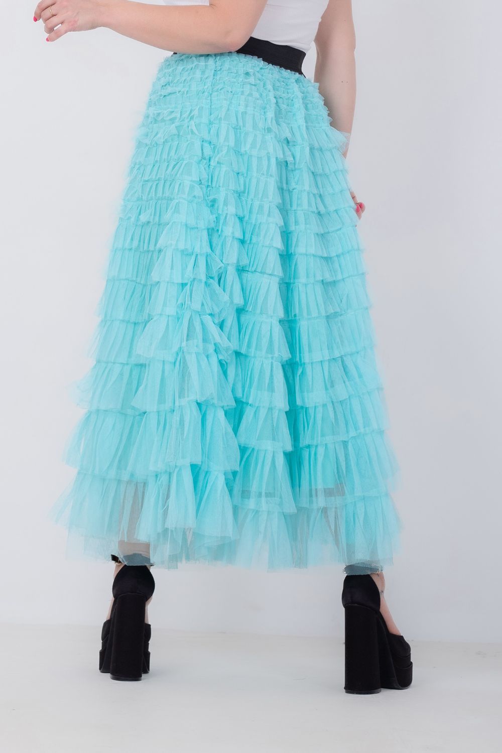 Miss Venus Fluffy Tulle Maxi Skirt