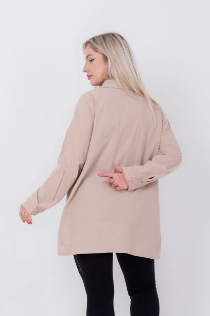 قميص أساسي طويل ومنخفض