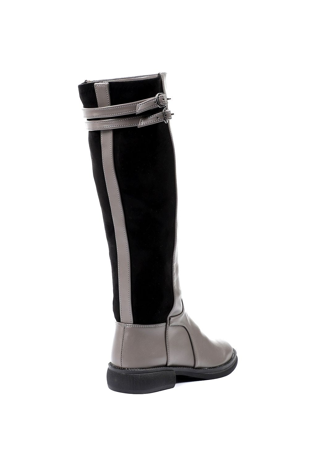 Mr.Joe Bi-Tone Side Zipper knee High Boot