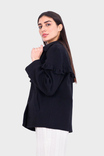 Rufflle Detailing Buttoned Blouse