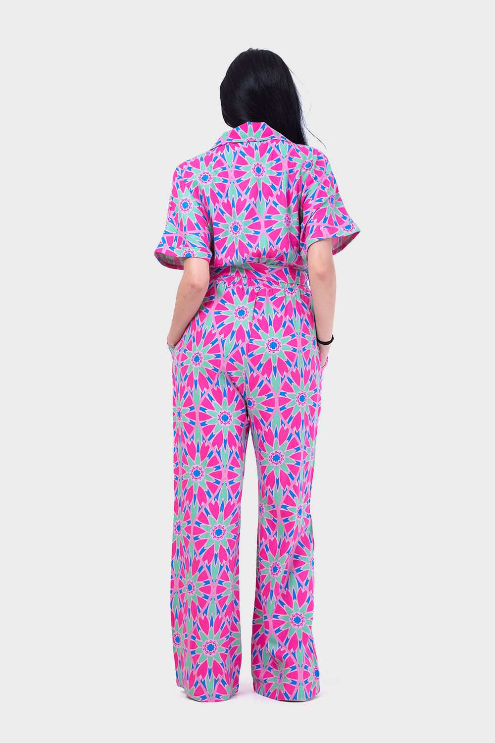 Miss Venus Summery Floral Jumpsuit with Side Pockets