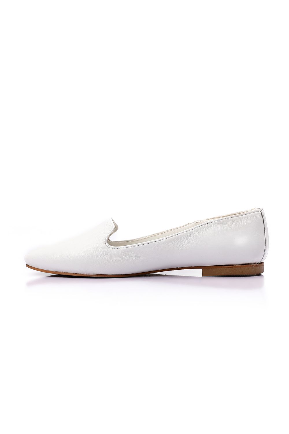 Pointed Toe Cap Genuine Leather Ballerina