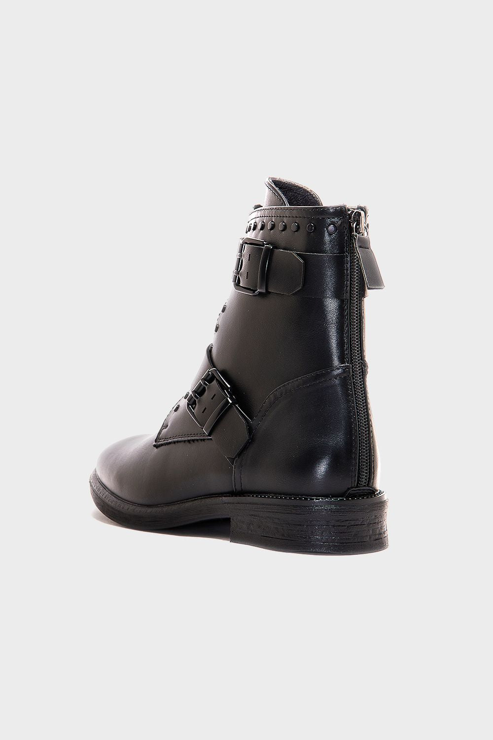 Shoeroom Round Buckle Ankle Boot