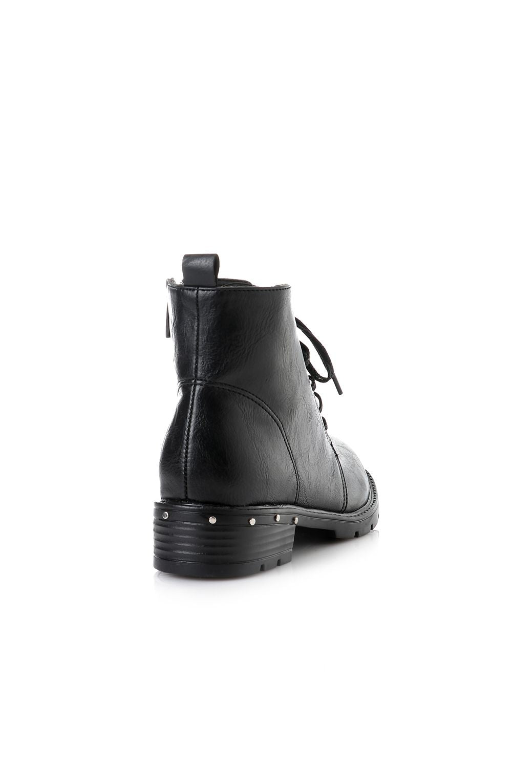 Xo Style Leather Ankle Combat Boot