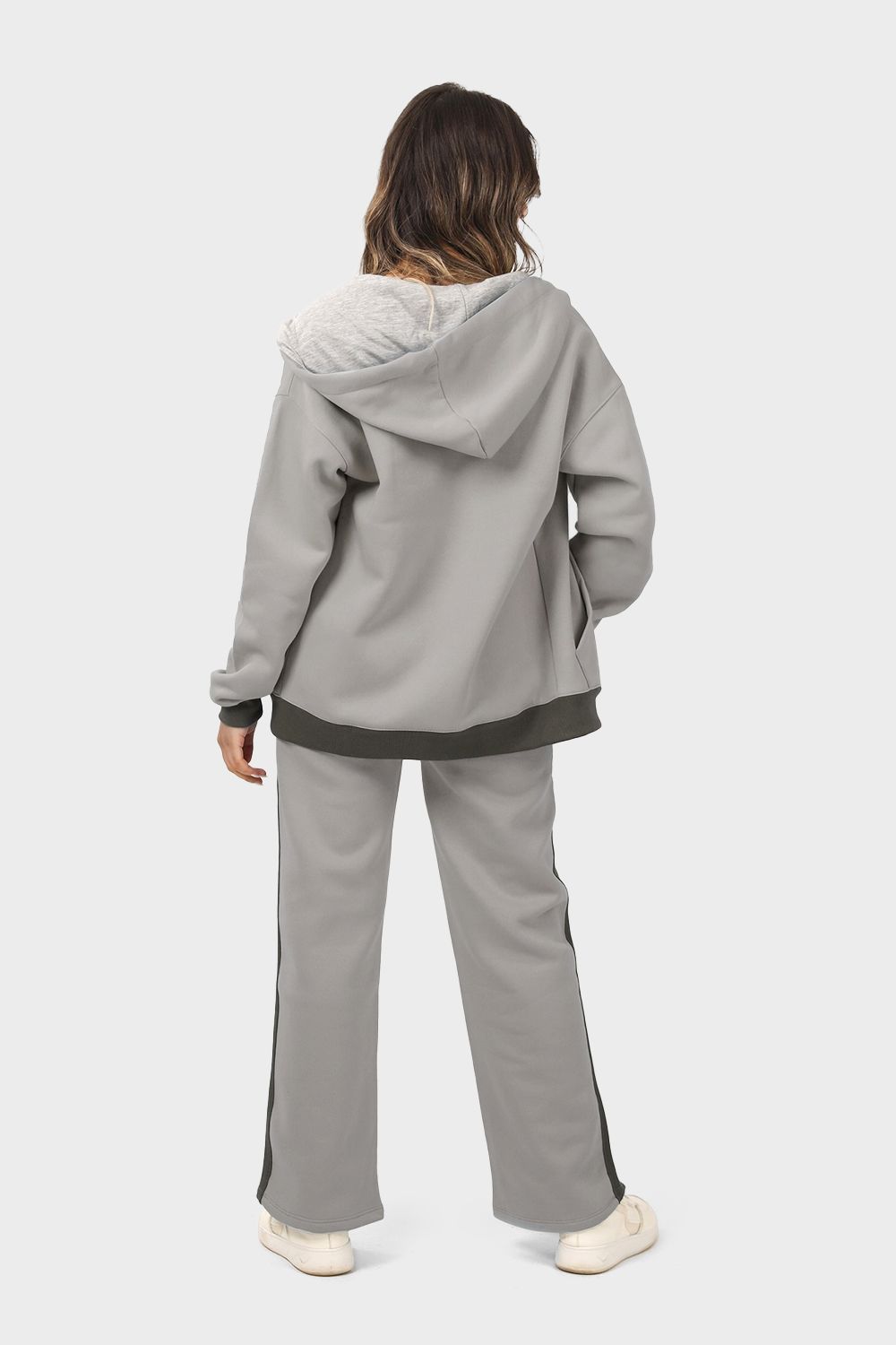 Shechick Bi-Tone Hoodie & Sweatpants Tracksuit Set