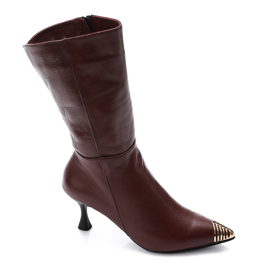 Kitten Heelded Half Boot