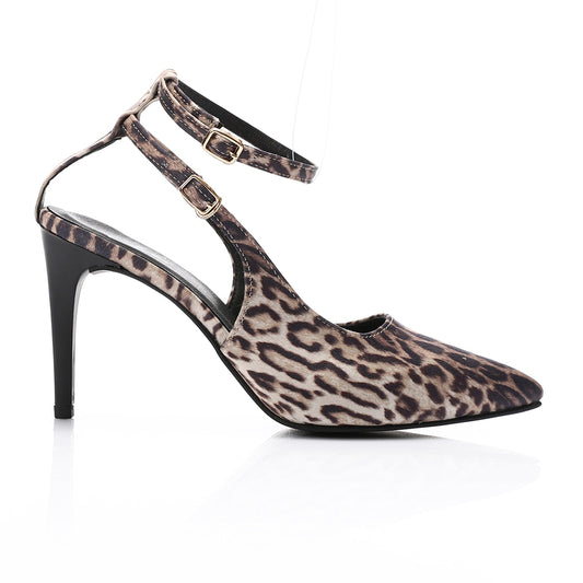 Double Strap Printed Heels