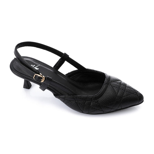 Black Slingback Kitten Heels