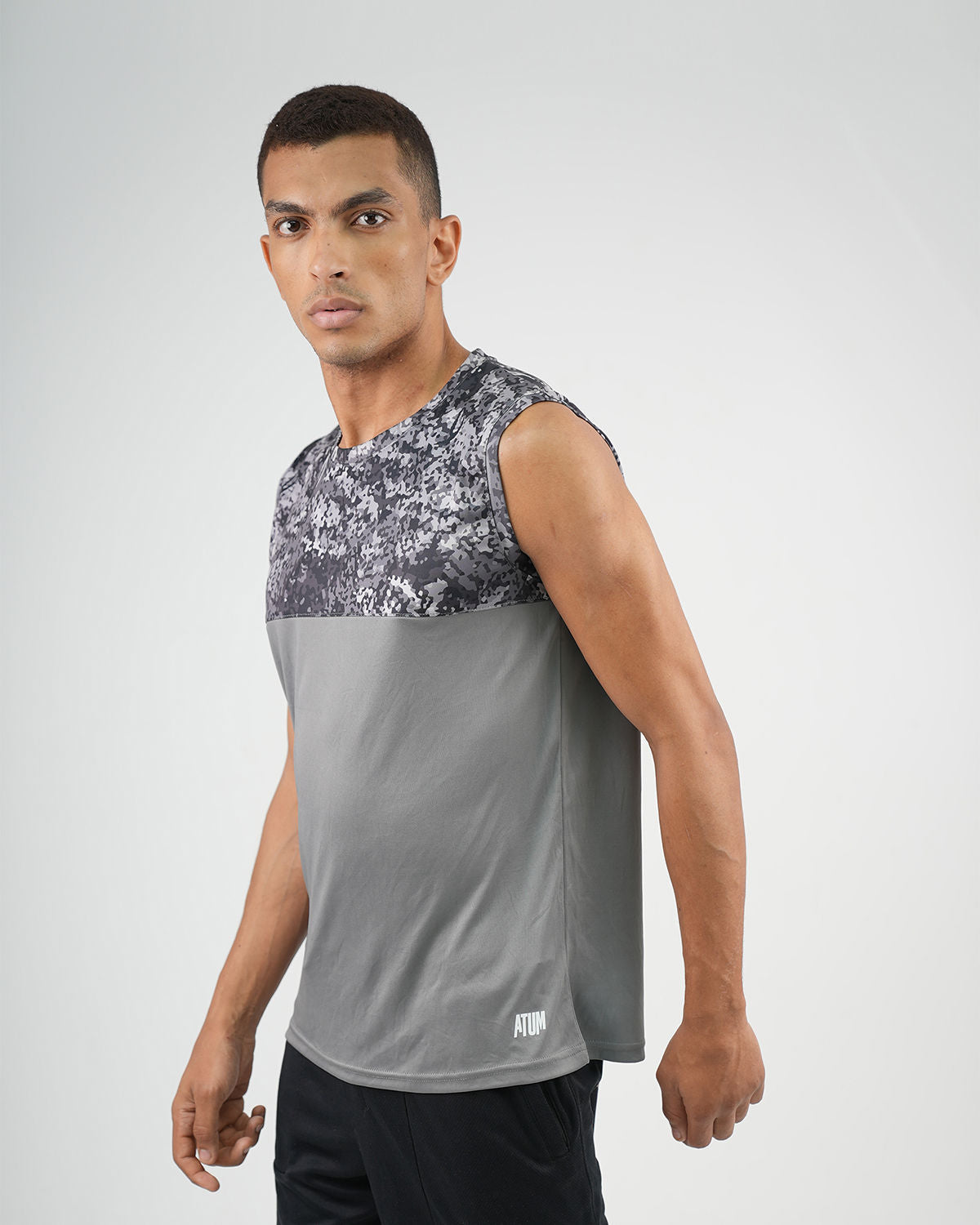 ATUM| Hi-Dri Cut-Off Men's Tank - Gray