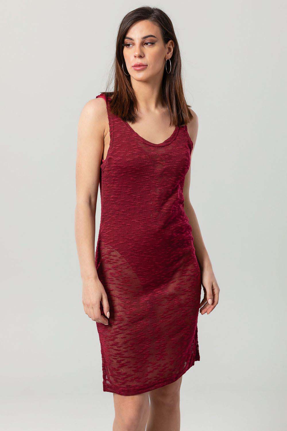 Side Slits Sleeveless Knitted Cover-up - كوفر أب محبوك بدون أكمام بفتحات جانبية