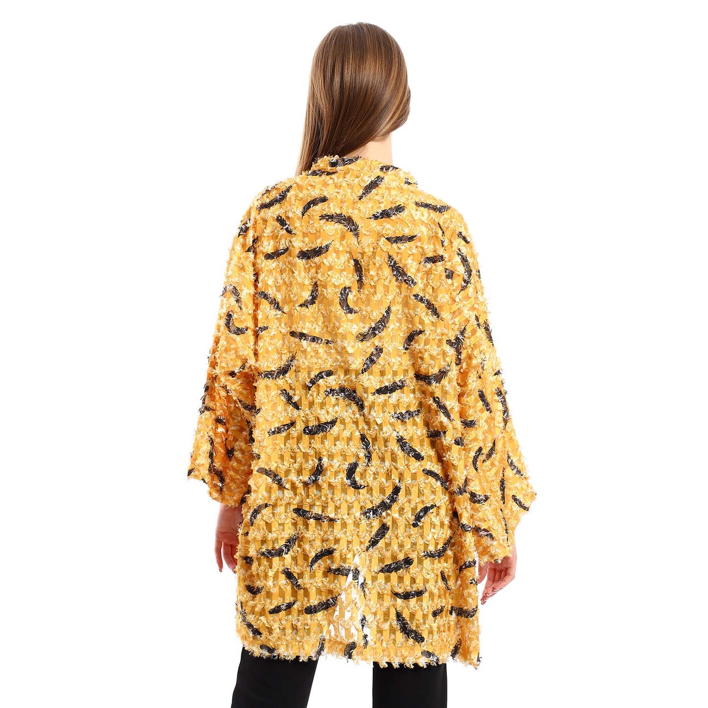 Eyelash Long Sleeves Kimono - كيمونو بأكمام طويلة