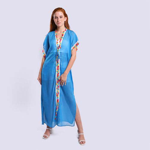 Summer Lace Cover-up with Side Slits - كوفر أب دانتيل بفتحات جانبية