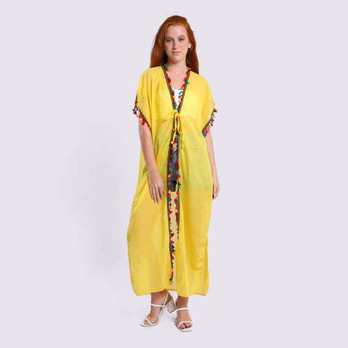 Summer Lace Cover-up with Side Slits - كوفر أب دانتيل بفتحات جانبية